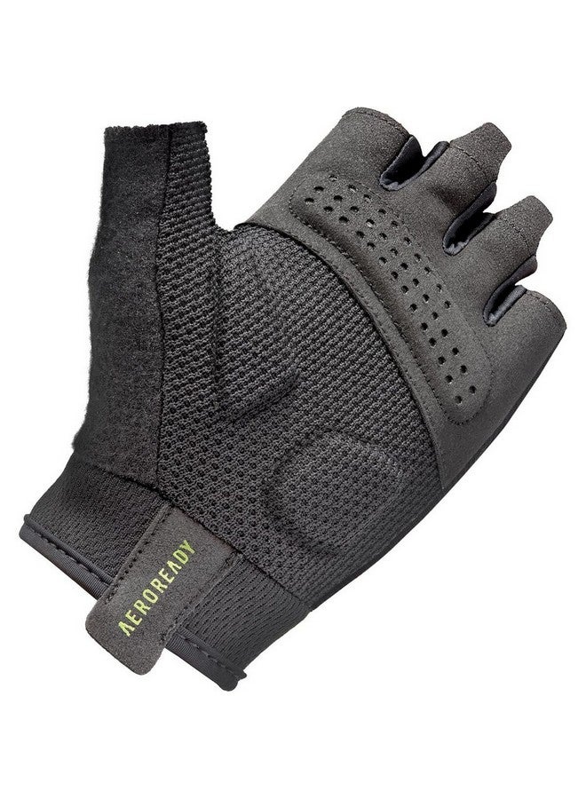 Adidas Velcro Closure Essential Training Gloves Black and Green Medium ADGB-15002GN - Image 4